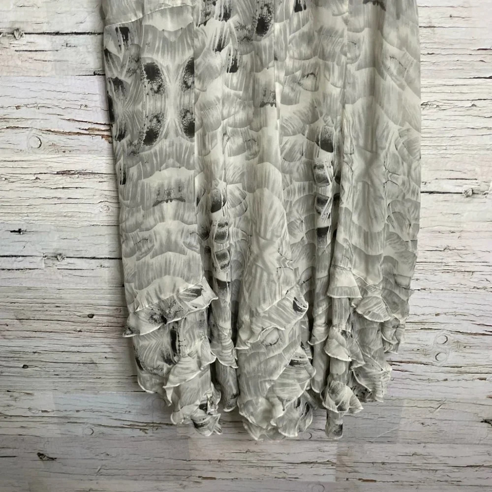 Portmans black  gray sheer dress size 12 sleeveless - Picture 2 of 11